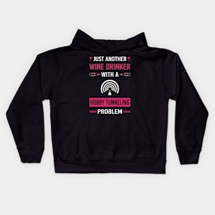 Wine Drinker Hobby Tunneling Kids Hoodie